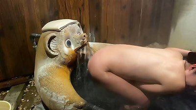 With the throat of a raccoon.