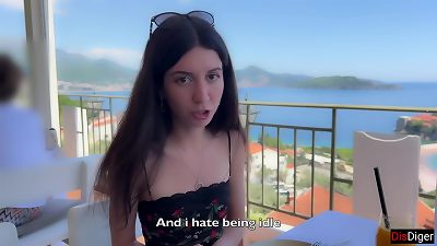 Interview with adult movie star Katty West and tough hookup jism on butt