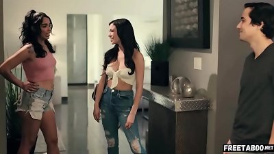 Ricky Spanish Creampied twice His finest buddies sista Savannah Sixx During Sleepover - full flick On FreeTaboo.Net